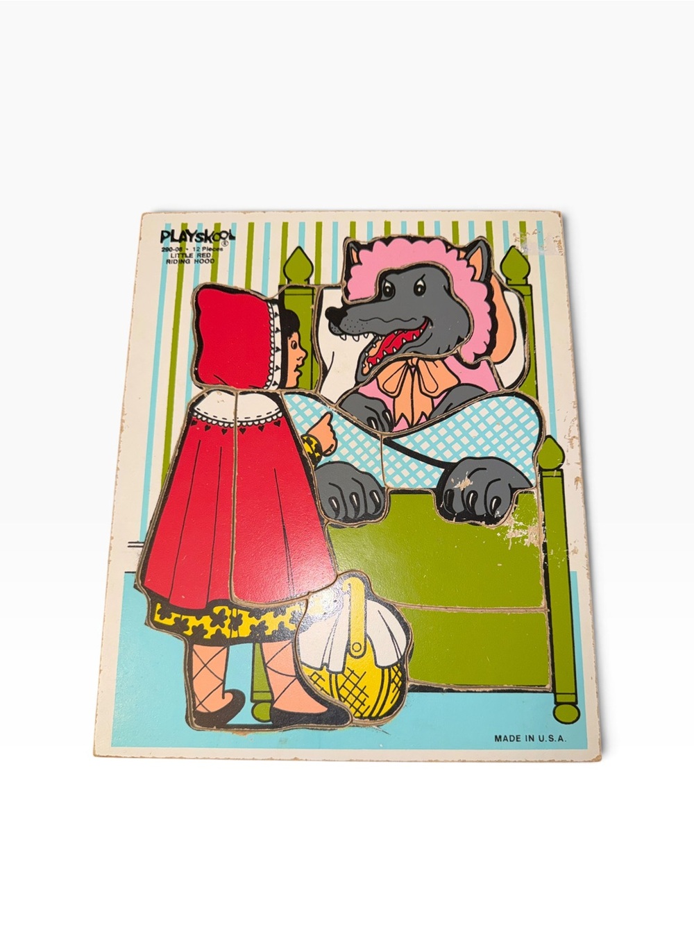 Little Red Riding Hood Wooden Puzzle - Vintage Playskool